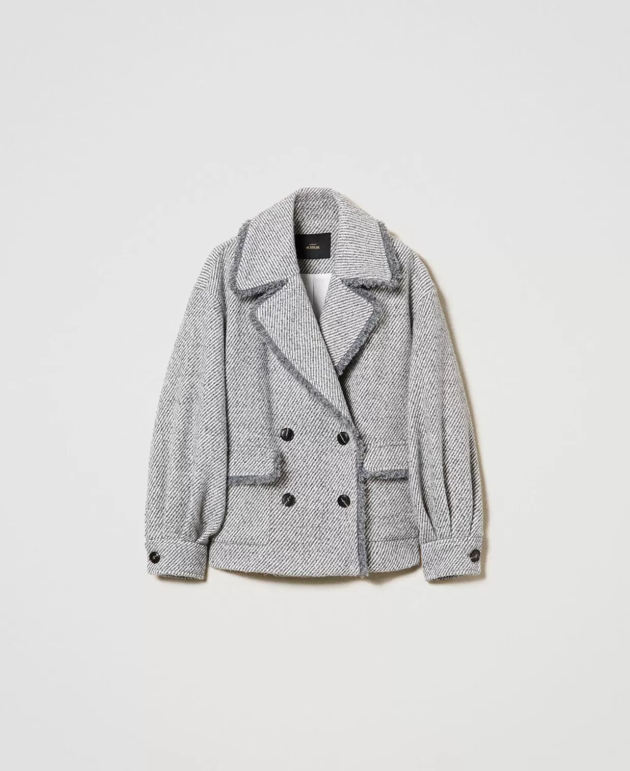 TWINSET Milano Blousons Et Doudounes*Caban Croisé En Drap Bicolore