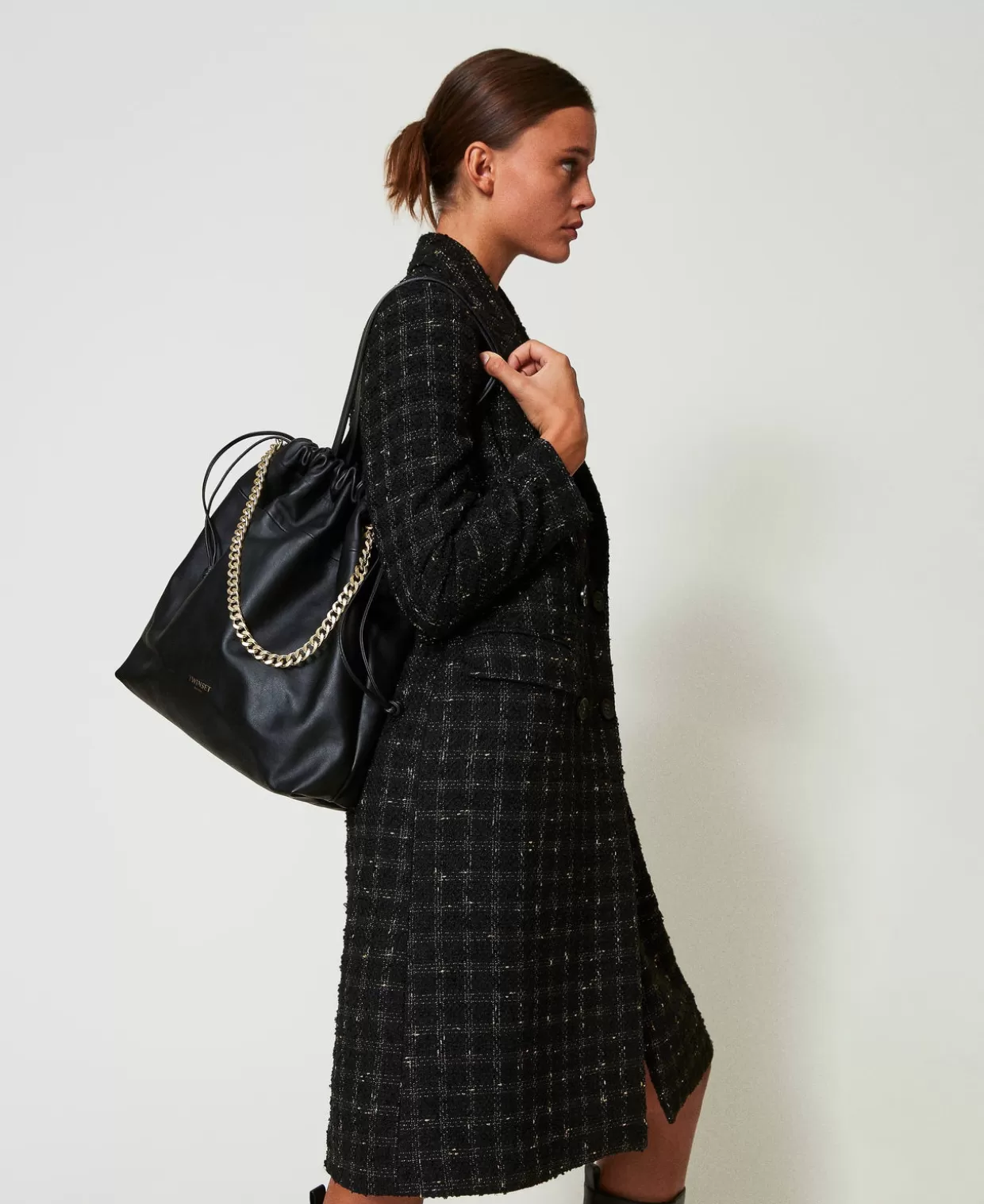 TWINSET Milano Cabas | Sacs À Main*Grand Cabas En Cuir Avec Cordon De Serrage