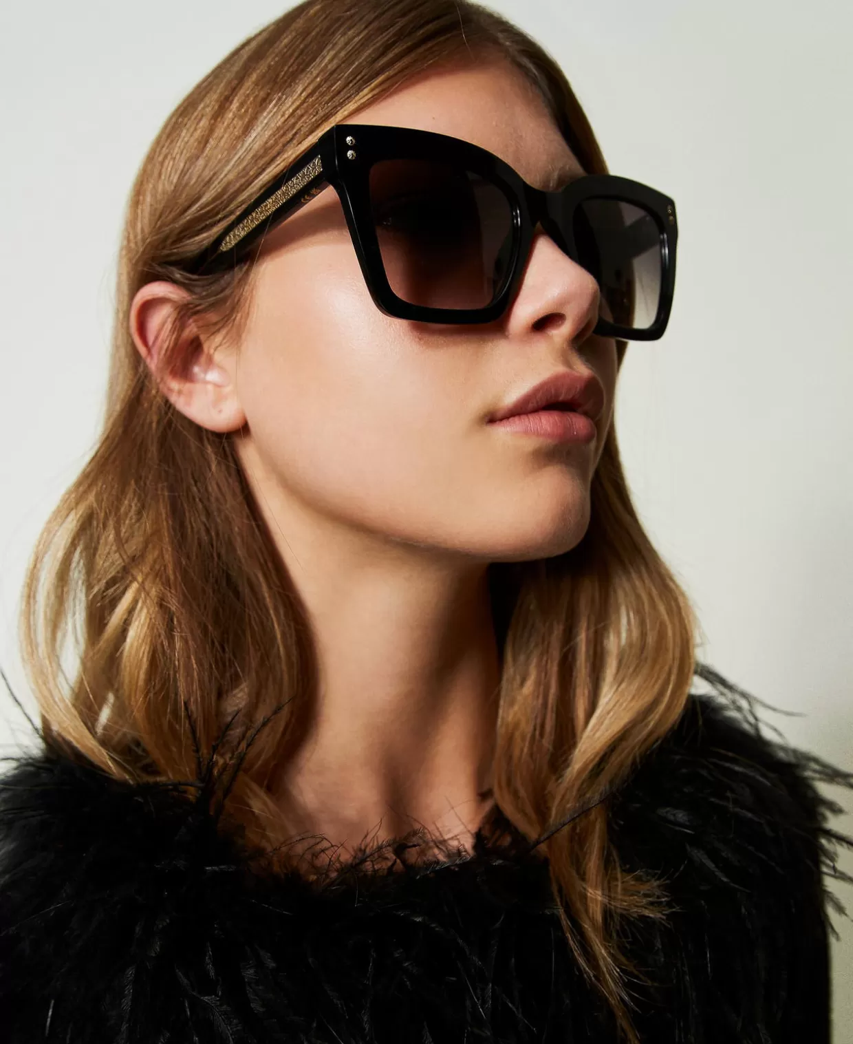 TWINSET Milano Lunettes De Soleil*Lunettes De Soleil Carrées Avec Clous