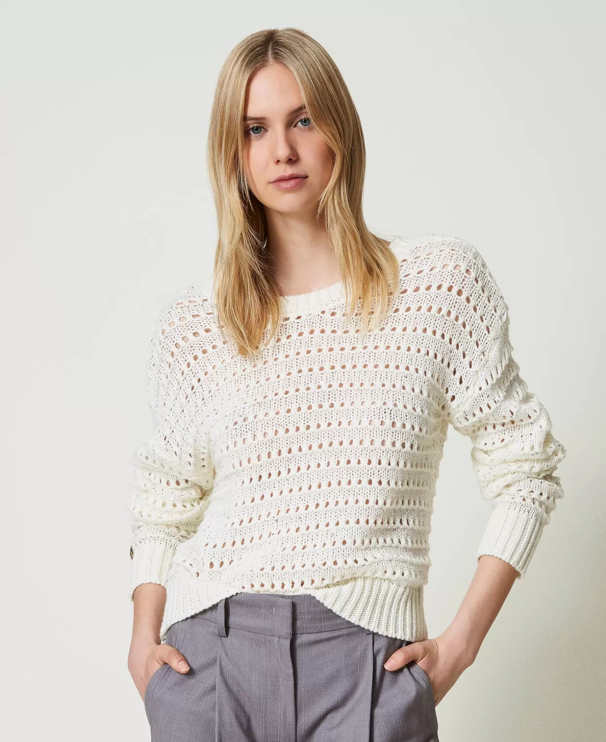TWINSET Milano Pulls Et Cardigans*Pull Ajouré Avec Sequins