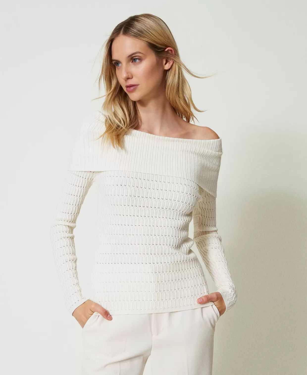 TWINSET Milano Pulls Et Cardigans*Pull Ajusté Avec épaules Dénudées