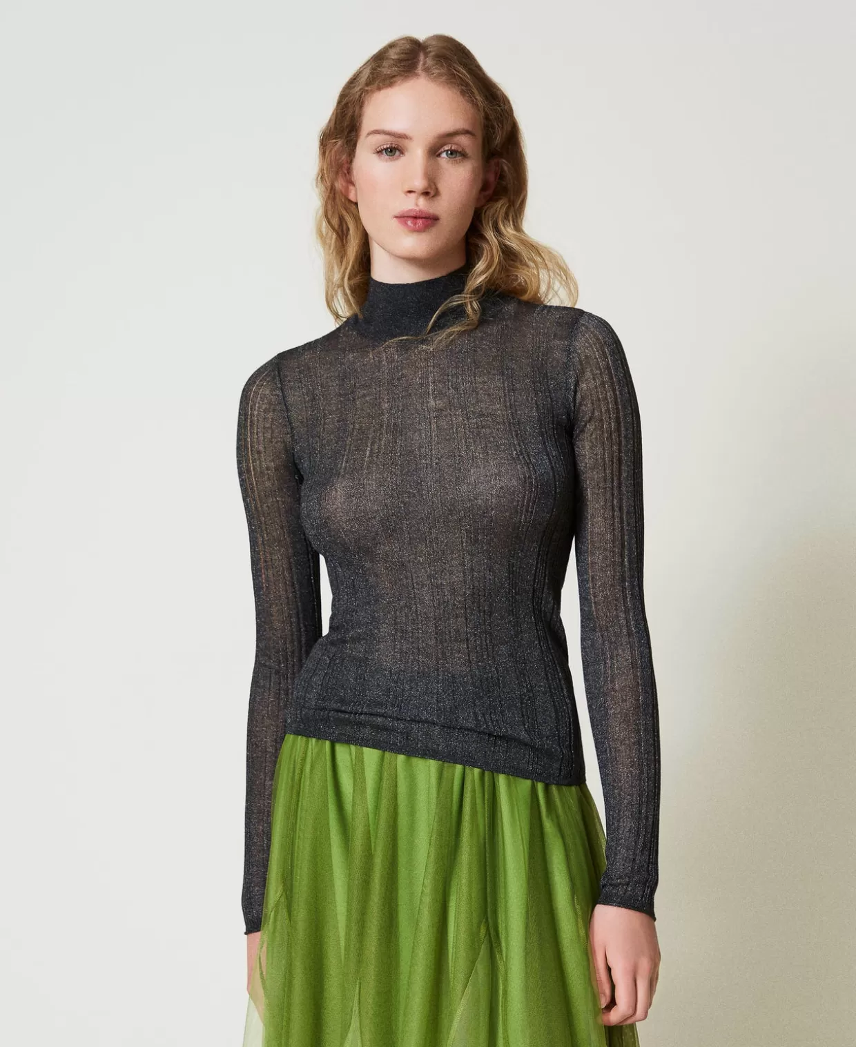 TWINSET Milano Pulls Et Cardigans*Pull Ajusté Côtelé Avec Lurex