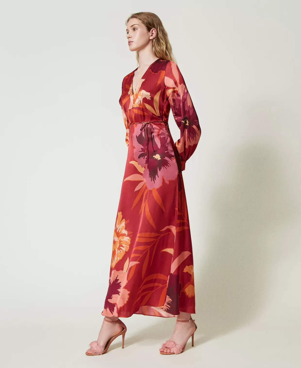 TWINSET Milano Robes De Cérémonie | Robes Élégantes*Robe Longue En Satin Floral