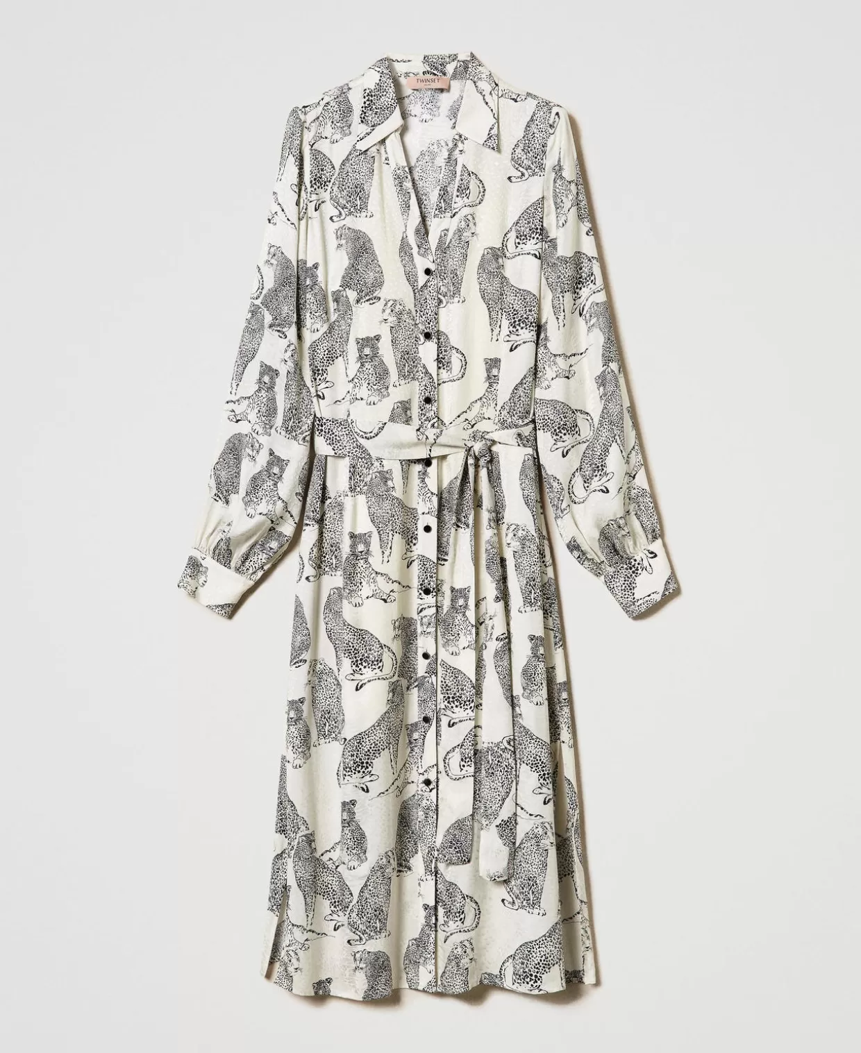 TWINSET Milano Robes De Cérémonie | Robes Midi*Robe Midi Jacquard Avec Imprimé Jaguar