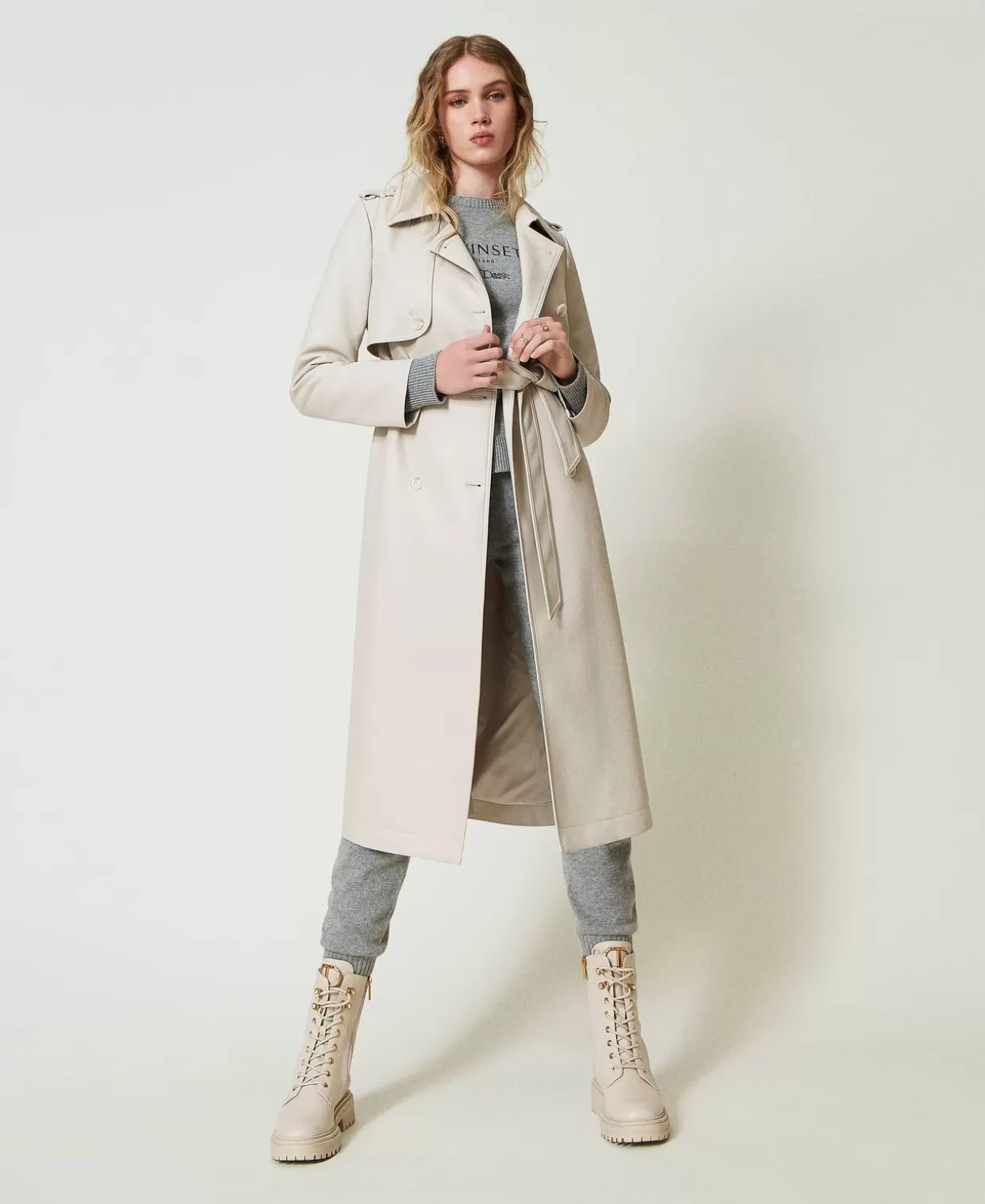 TWINSET Milano Manteaux Et Trenchs*Trench Long Enduit Avec Ceinture